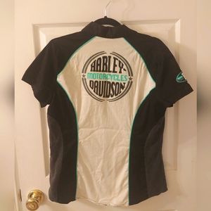 Harley Davidson zip up riding shirt, size L.